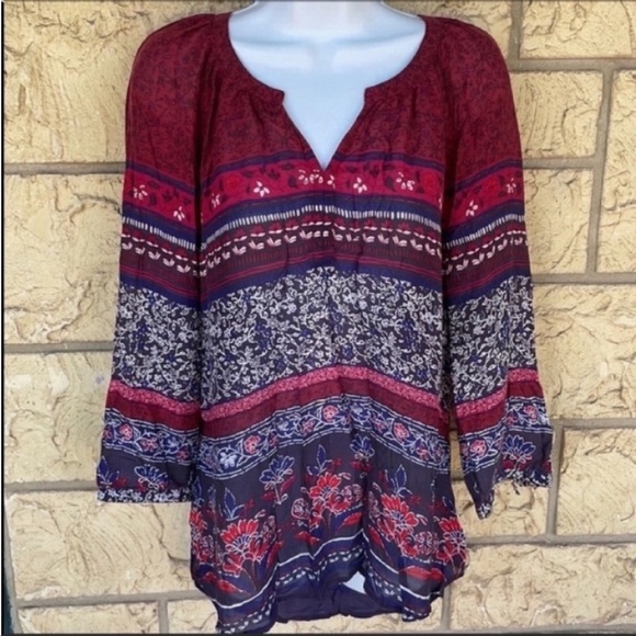 Beach Lunch lounge Tunic Top Light Thin Boho Small loose fit - Picture 8 of 10